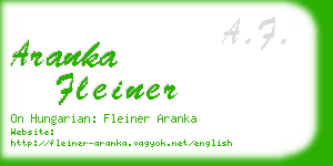 aranka fleiner business card